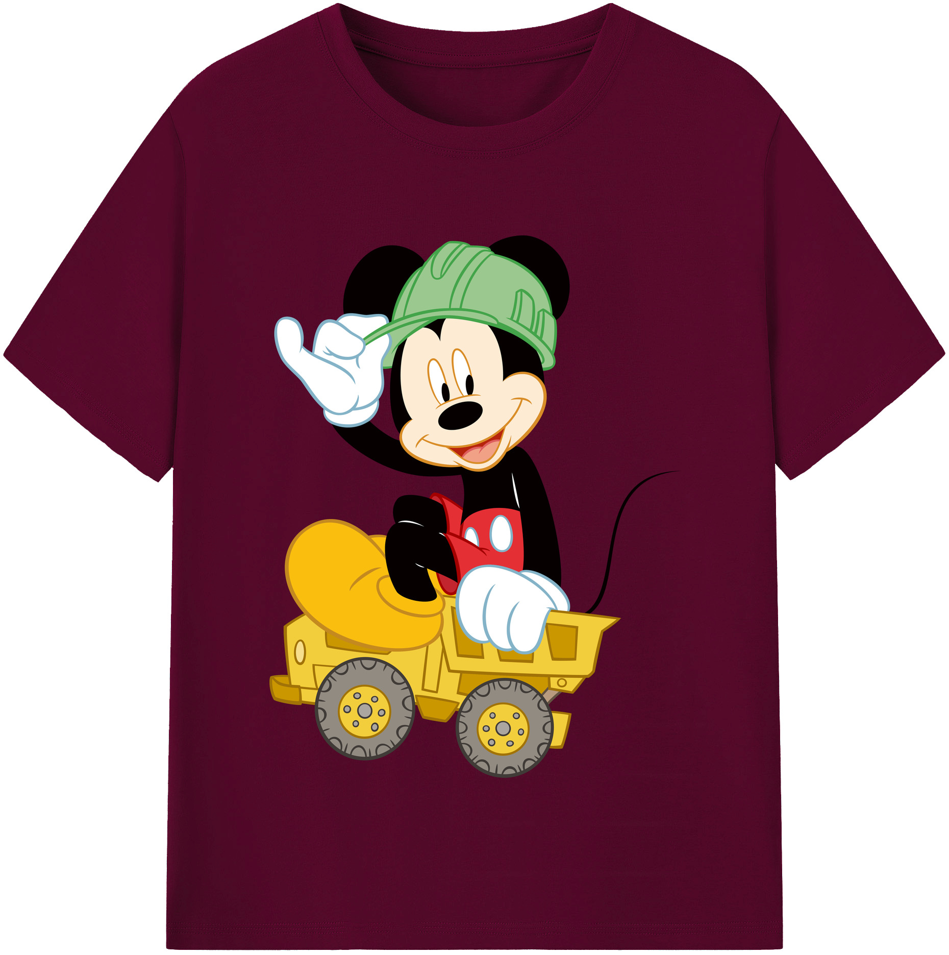（画像用） ミッキーマウス Mickey Mouse レディースカジュアルプリントTシャツ（綿100％）